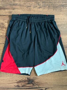 Jordan Jumpman Logo Basketball Shorts ‘Black Red White’ (size mens M)
